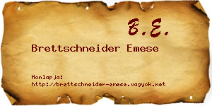 Brettschneider Emese névjegykártya